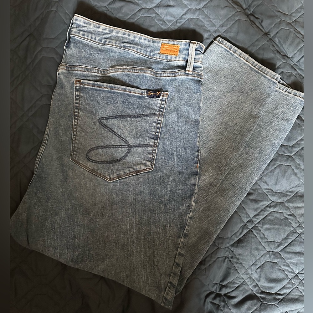 Seven 22W jeans plus size Metro Ultra high rise skinny some stretch EUC